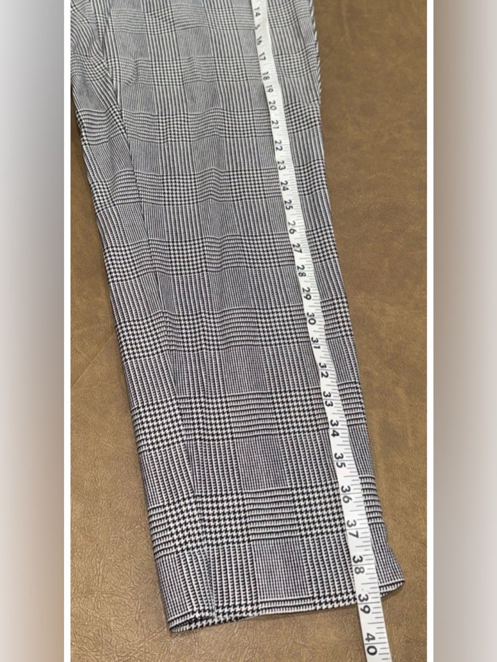 Torrid Women's Sz 2R Pull On Flat Front Career Pant Black / White Houndstooth - Picture 13 of 13